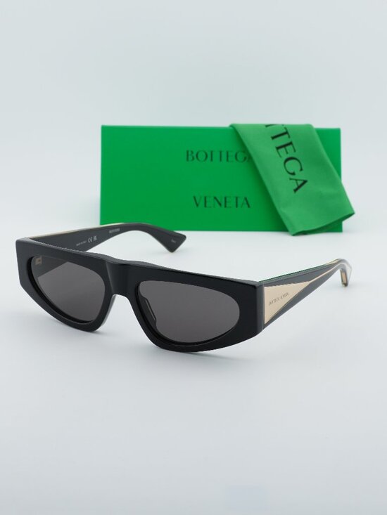 Bottega Veneta BV1277S 001 Cat Eye Sunglasses - Black\\Grey